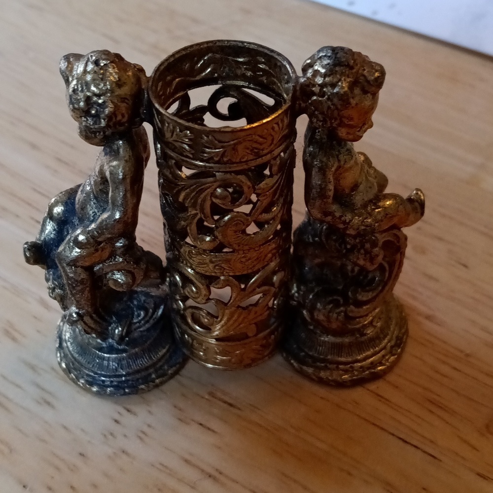 Stylebuilt vintage brass lipstick holder